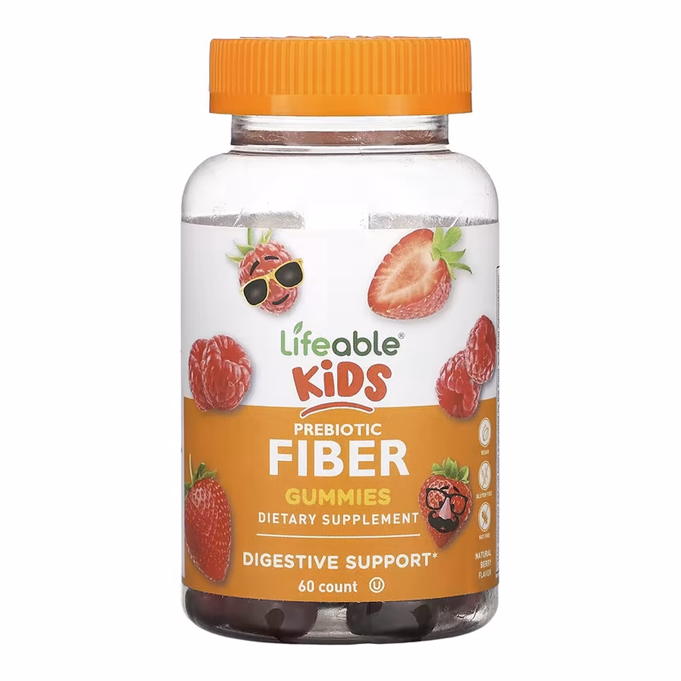 Lifeable Prebiotic Fiber Kids Gummies, 60 жевательных конфет