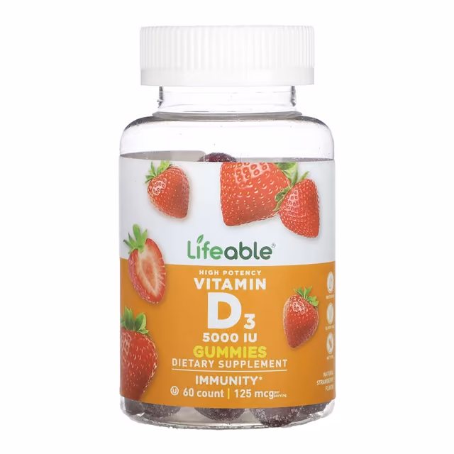 Lifeable Vitamin D3 5000 МЕ, 60 жевательных пастилок