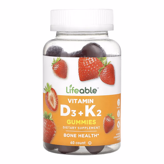 Lifeable Vitamin D3 + K2 Adult, 60 жевательных пастилок