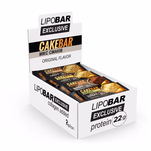 Lipobar Cake Bar — микс протеиновых батончиков, 16 × 60 г
