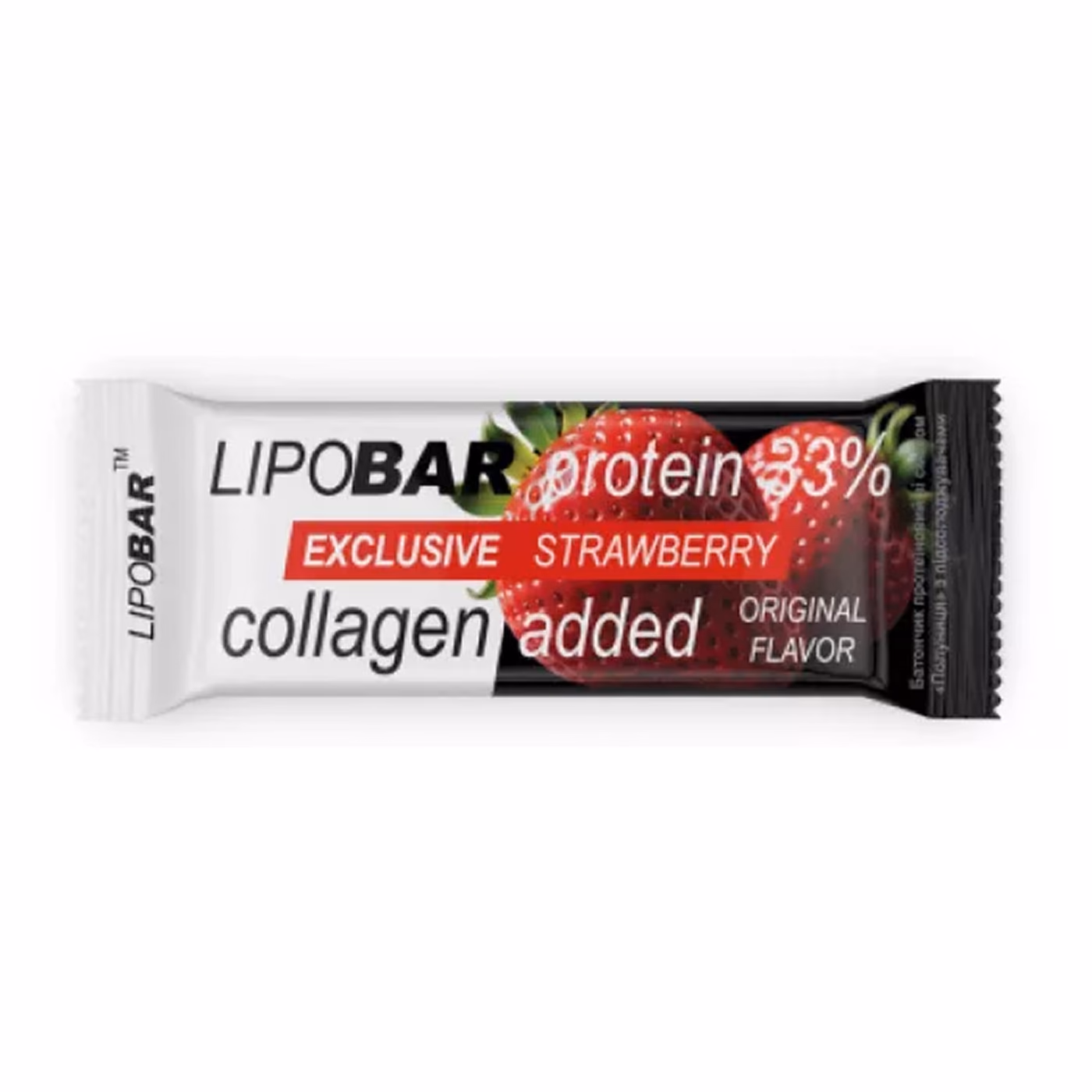 Lipobar Exclusive — клубничный протеиновый батончик, 50 г