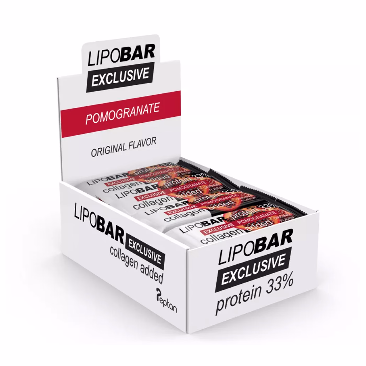 Lipobar Exclusive Protein Bar Pomegranate, 20 × 50 г