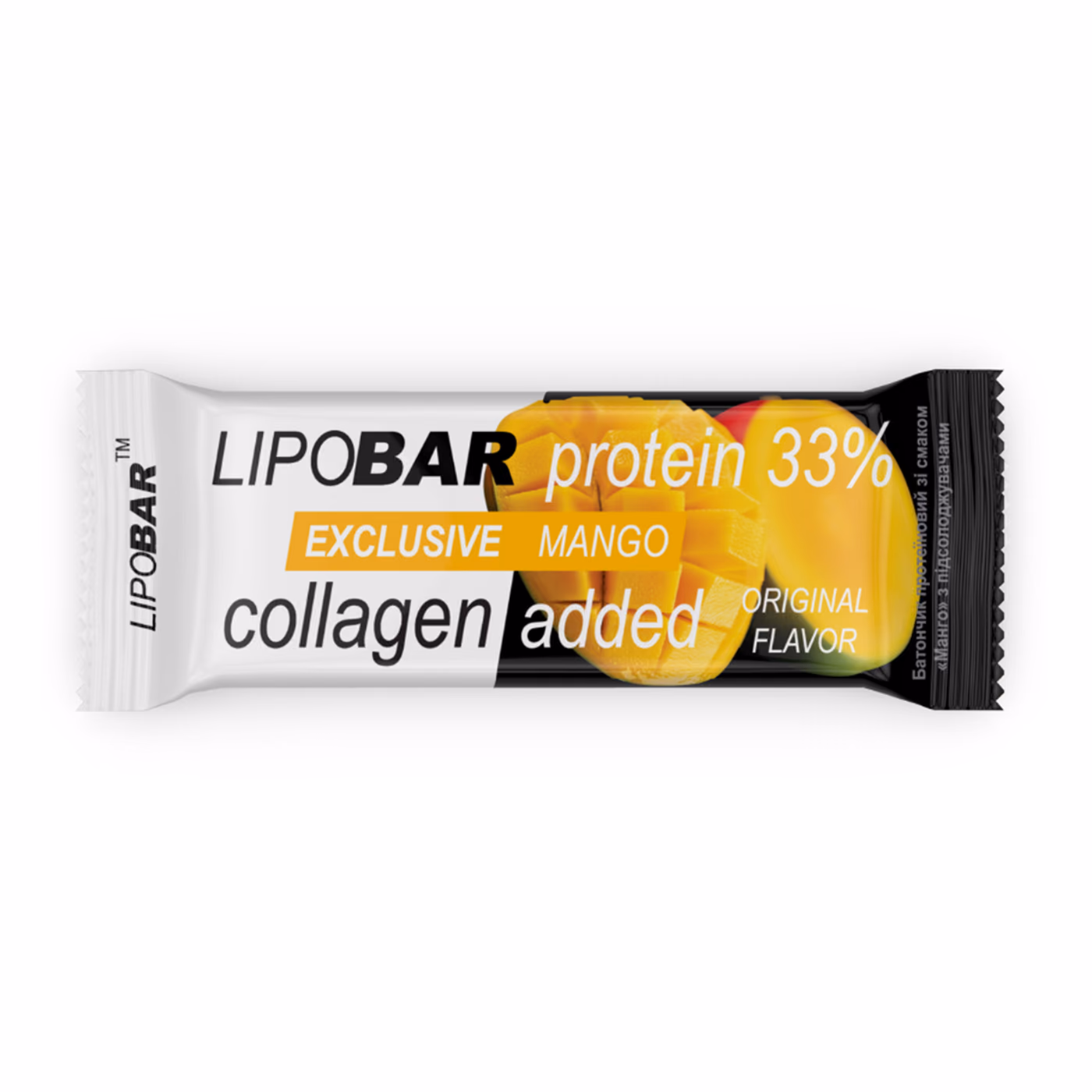 Lipobar Exclusive Mango, протеиновый батончик с коллагеном, 50 г