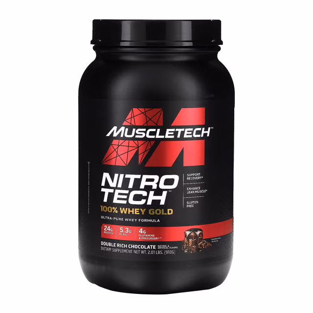MuscleTech Nitro-Tech 100% Whey Gold, Double Rich Chocolate, 910 г