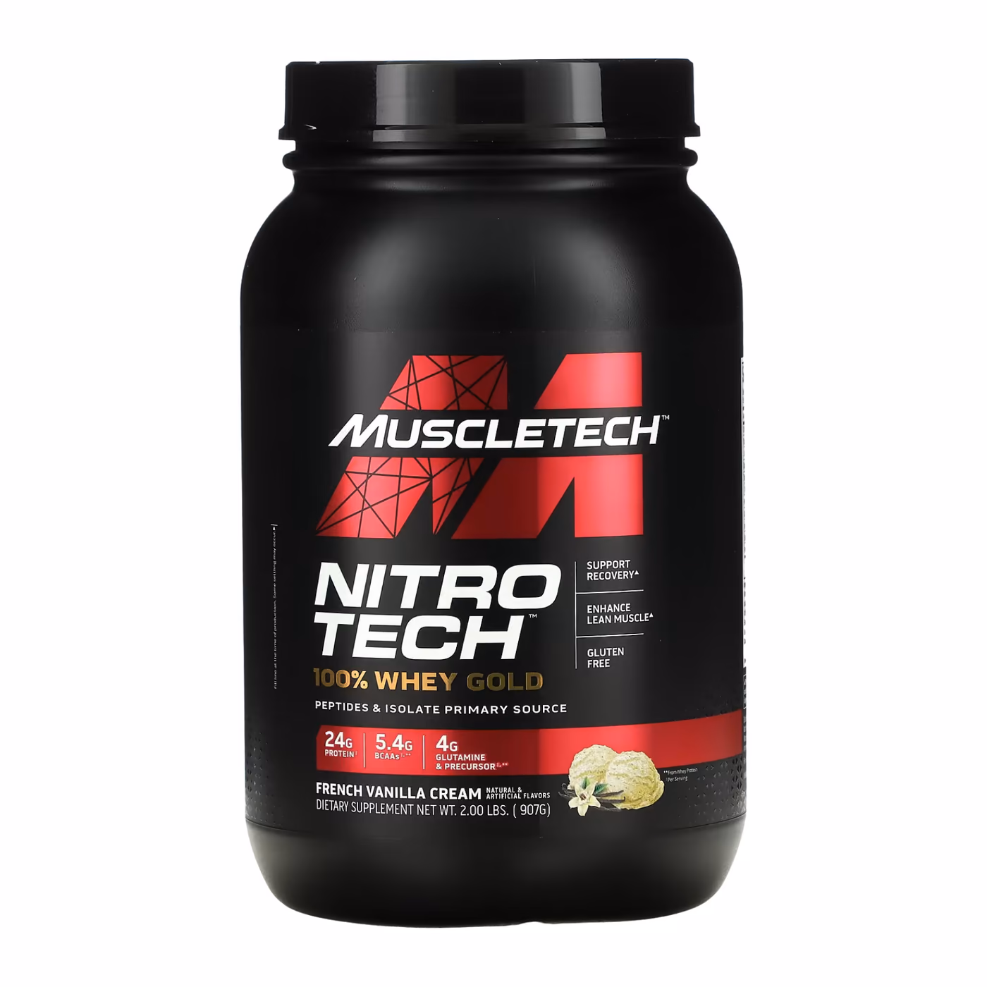 Nitro Tech 100% Whey Gold - 908g French Vanilla Cream