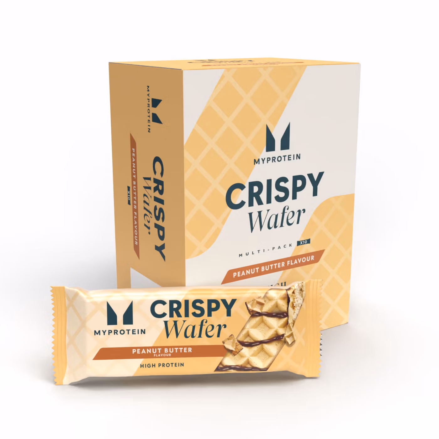 Myprotein Crispy Wafer, арахисовая паста, 10 × 40 г