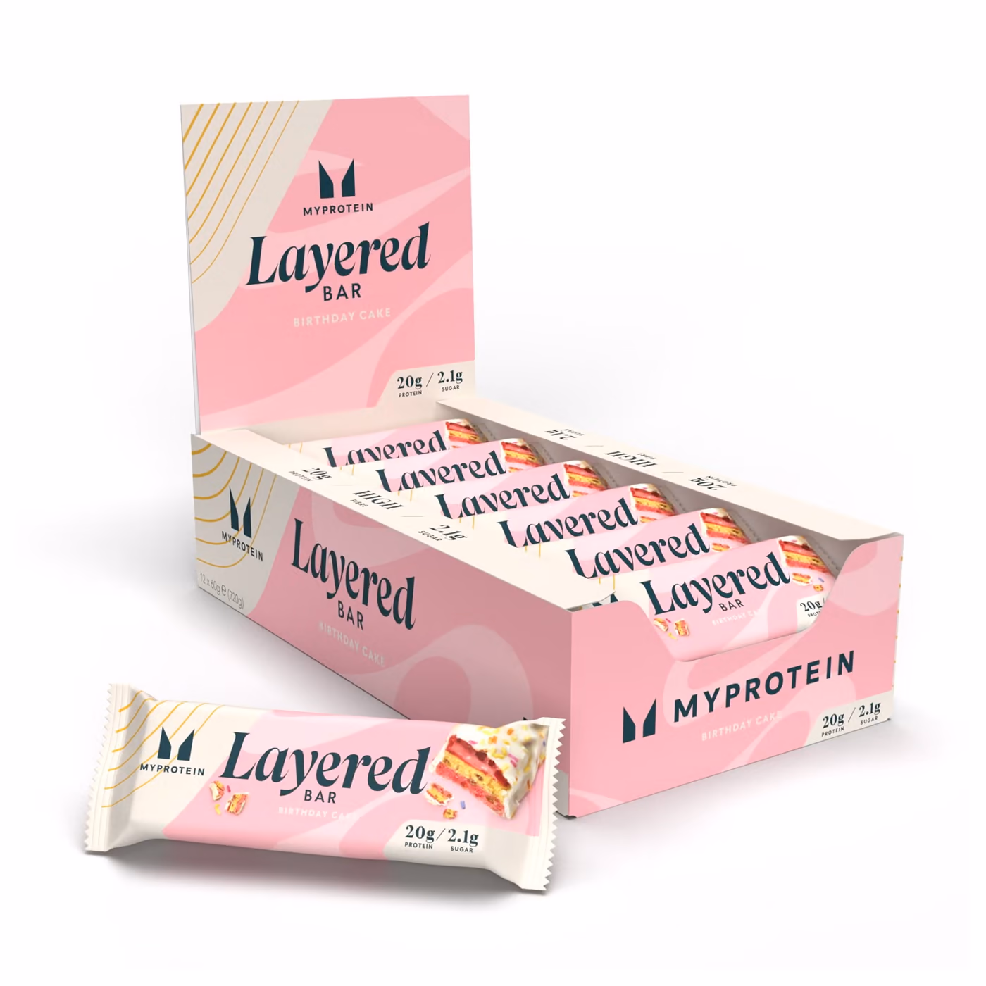 Layered Bar - 12x60g Vanilla Birthday Cake