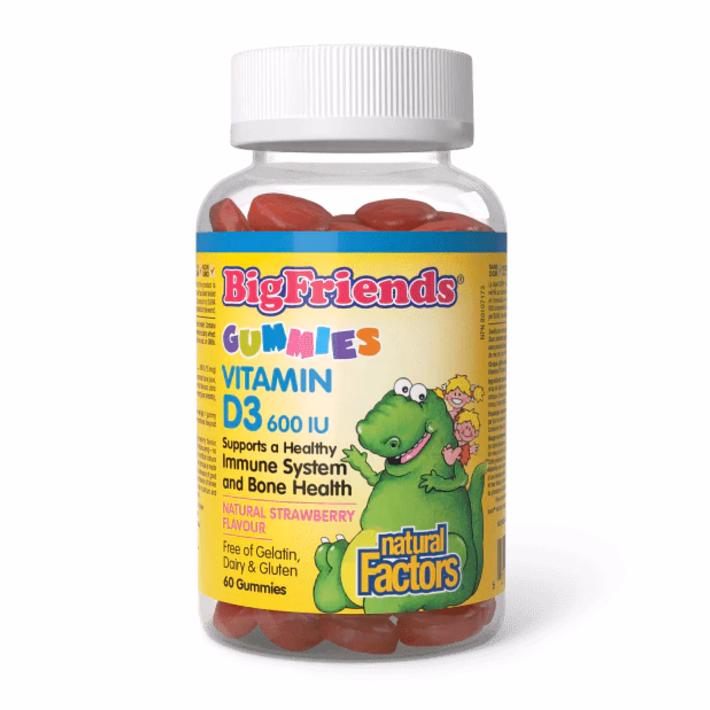 Natural Factors BigFriends Vitamin D3 Gummies 600 МЕ — 60 жевательных конфет