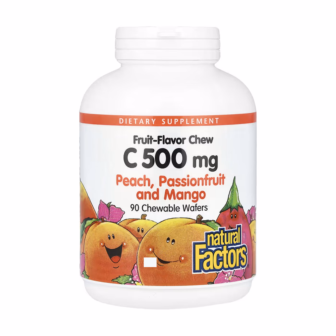 Vitamin C 500 mg - 90 Chewable Wafers Peach Passion Fruit and Mango