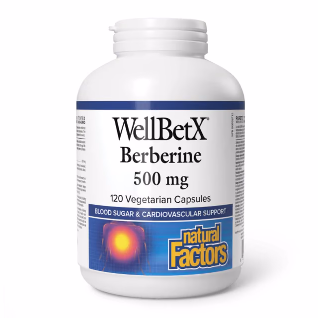 Natural Factors WellBetX Берберин 500 мг, 120 вегетарианских капсул