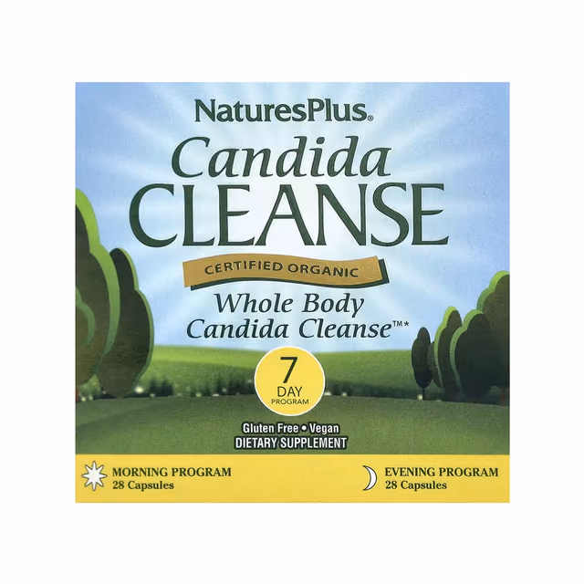 NaturesPlus Candida Cleanse, 7-дневная программа, 56 капсул