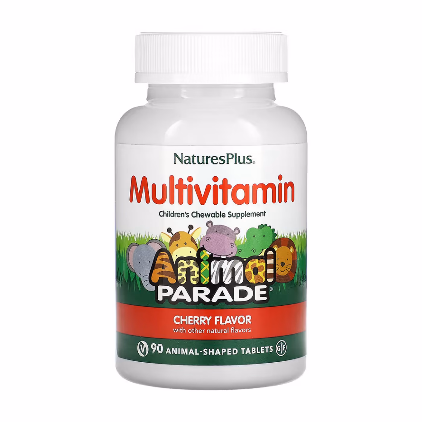 Nature's Plus Animal Parade Children's Multivitamin, вишня, 90 жевательных таблеток