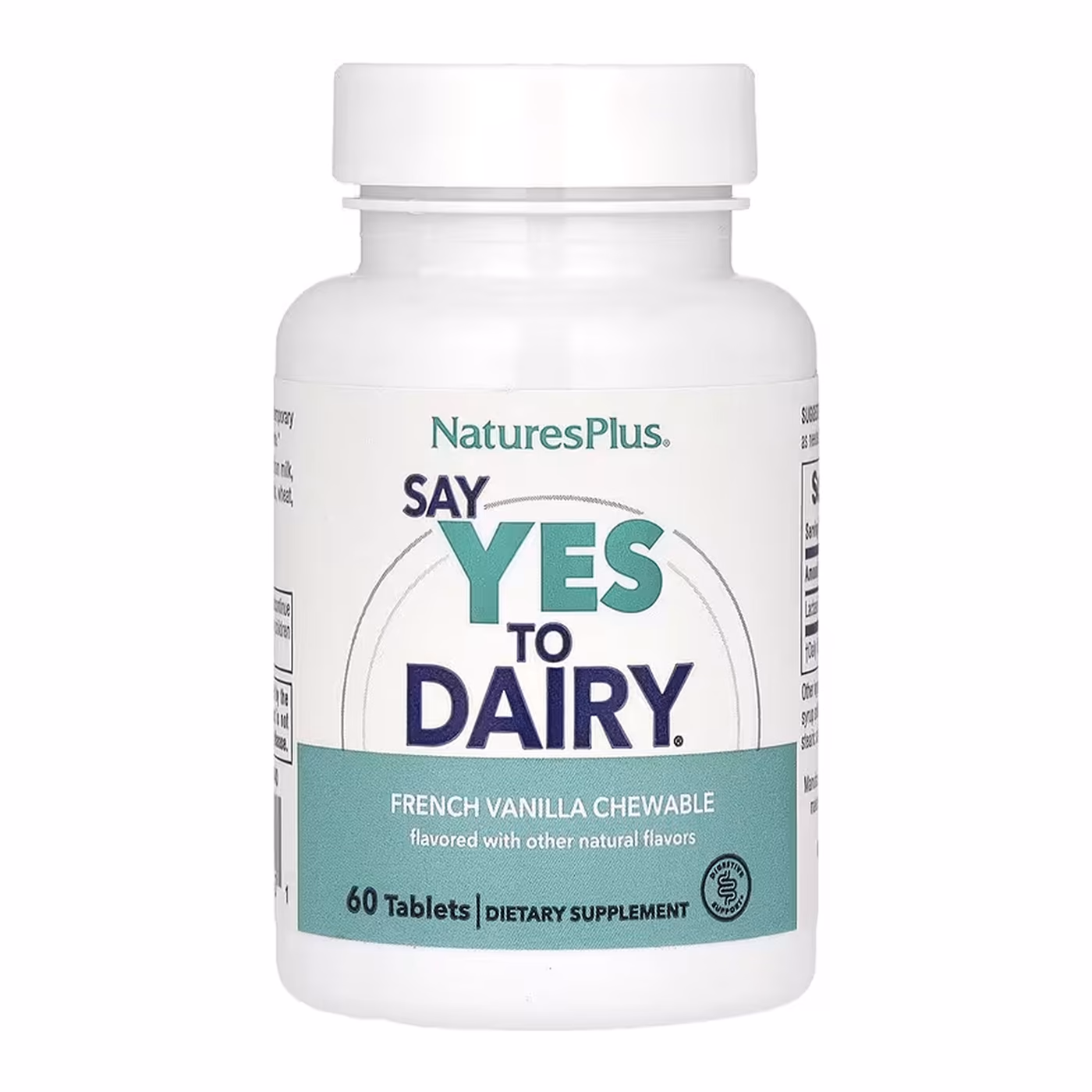 Nature's Plus Say Yes to Dairy, французская ваниль, 60 жевательных таблеток