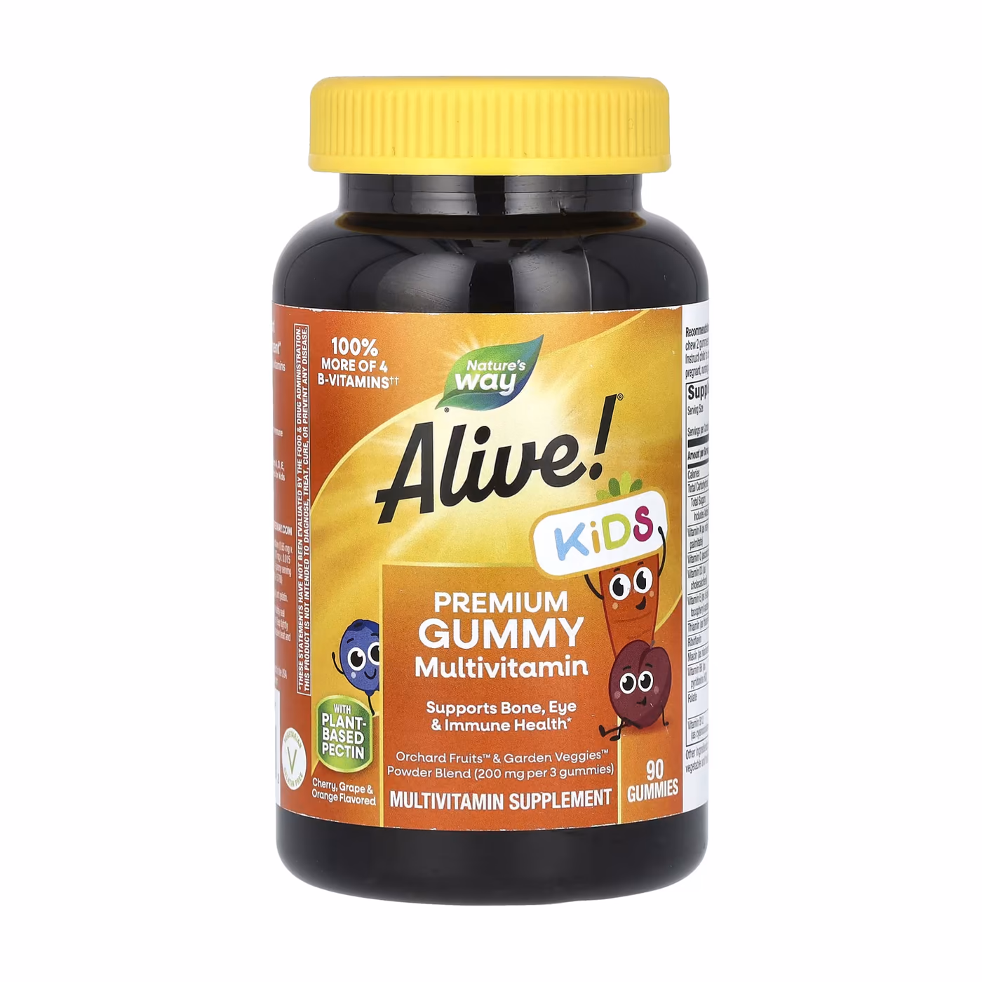 Alive! Premium Children's Gummy Multivitamin - 90 gummies Cherry, Orange Grape