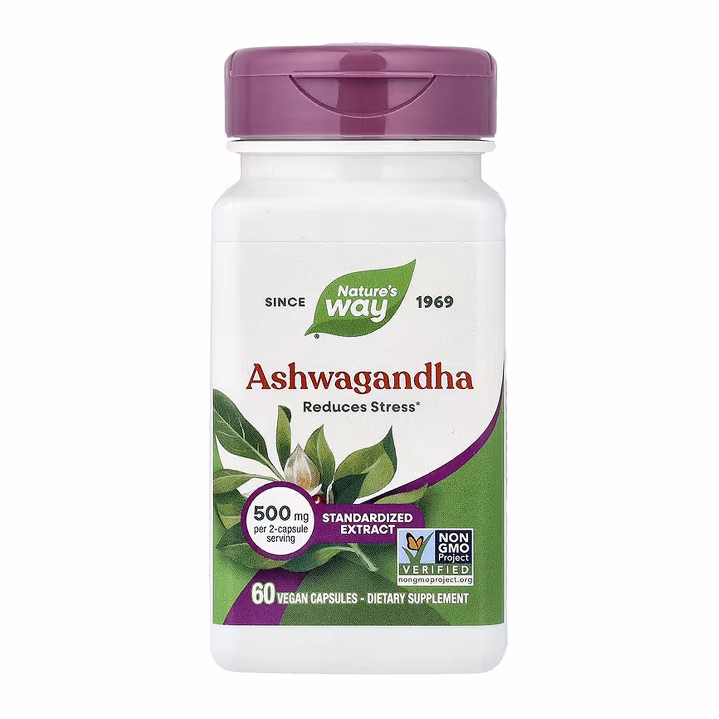Nature's Way Ashwagandha, 60 веганских капсул