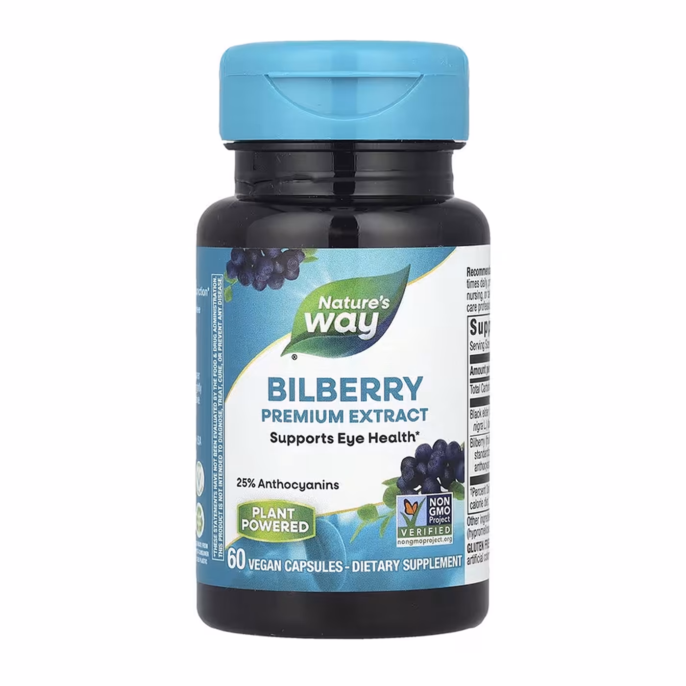 Nature’s Way Bilberry Premium Extract, 60 веганских капсул