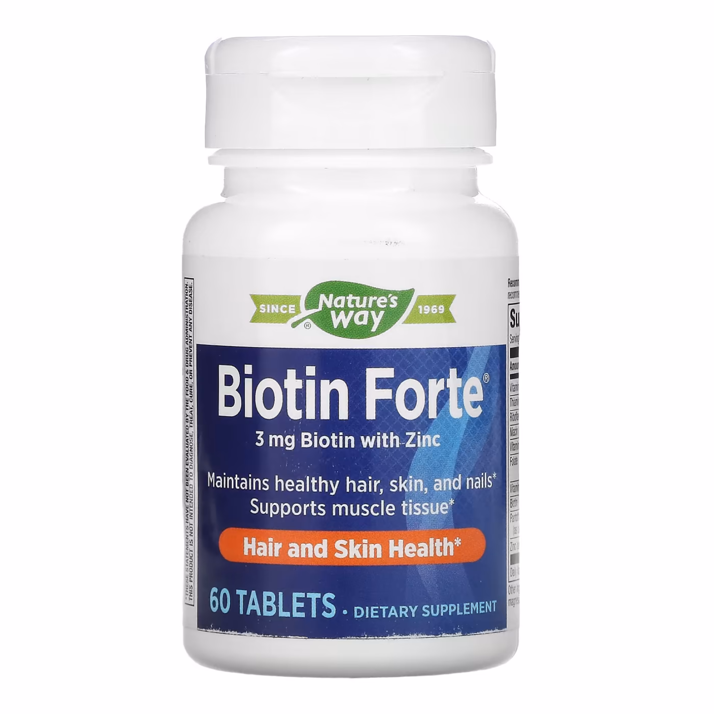 Nature's Way Biotin Forte 3 мг, 60 таблеток