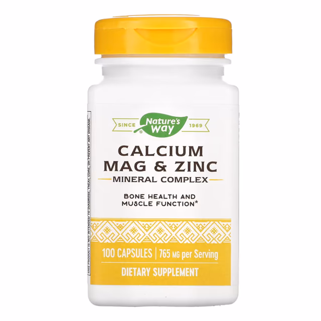 Nature's Way Calcium-Magnesium-Zinc, 100 капсул