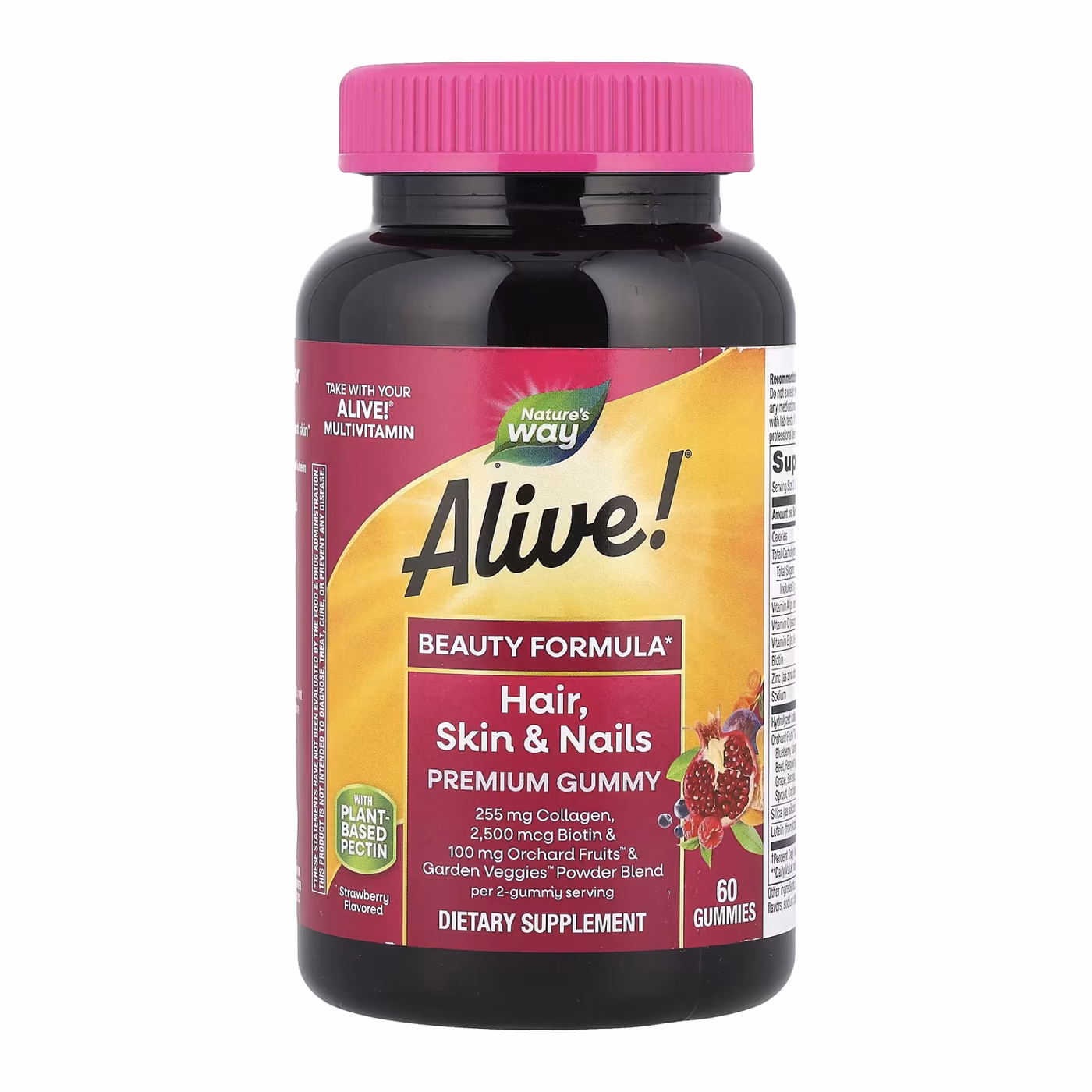 Hair, Skin and Nails with Collagen - 60 gummies Strawberry