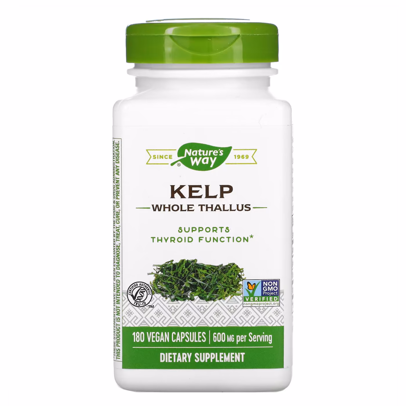 Nature's Way Kelp Whole Thallus, 180 веганских капсул