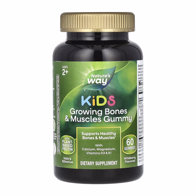 Nature's Way Kids Growing Bones & Muscles Gummy, 60 жевательных пастилок