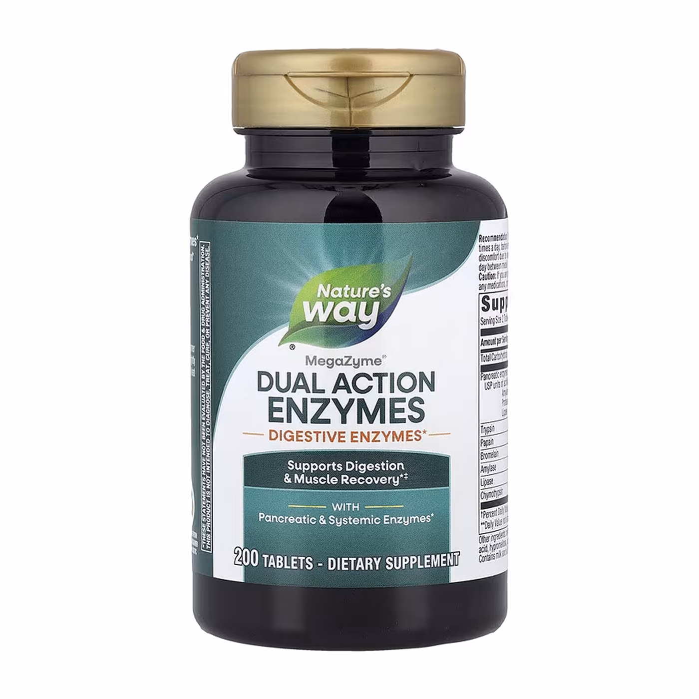 Nature's Way MegaZyme Dual Action Enzymes, 200 таблеток