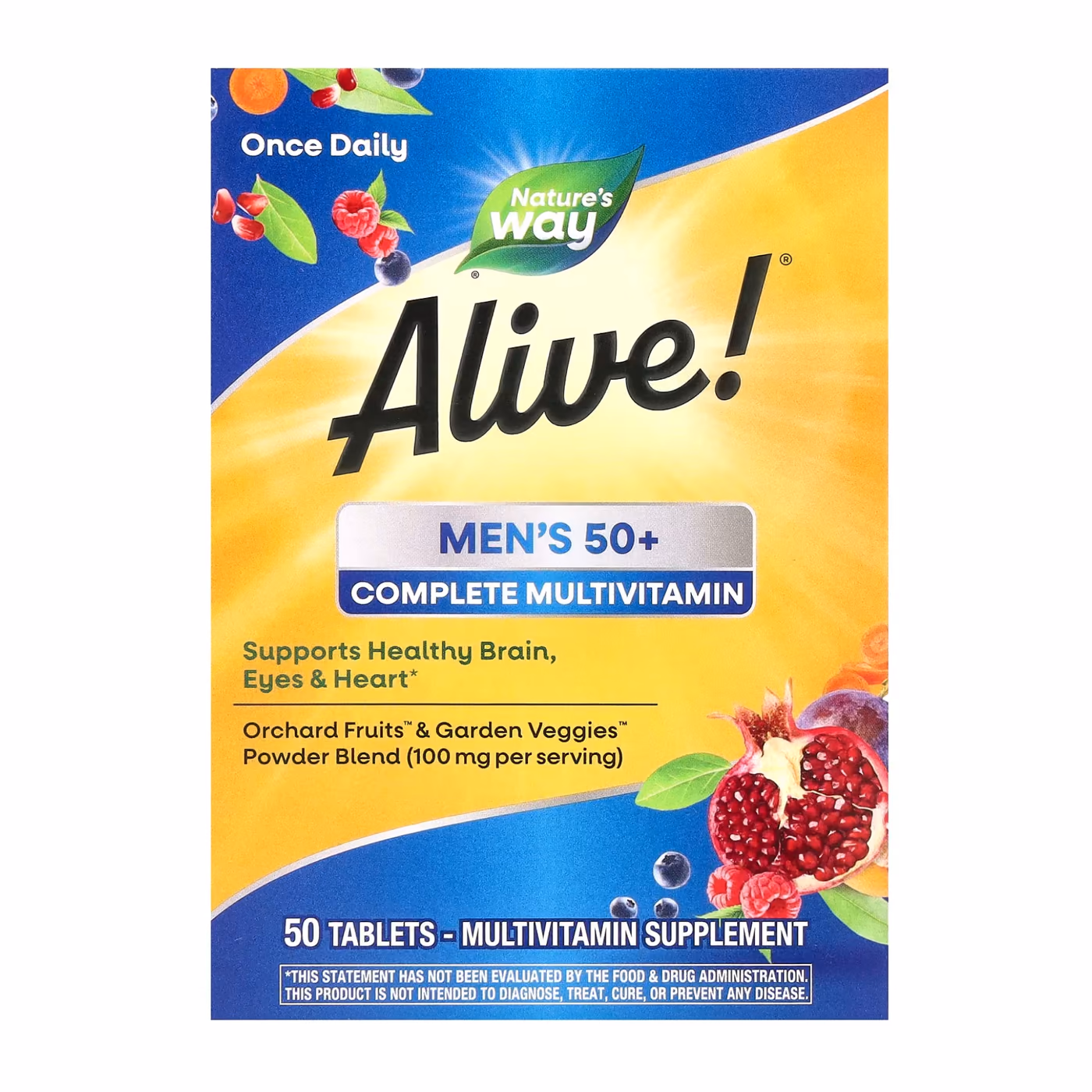 Nature's Way Alive! Men's 50+ Complete Multivitamin, 50 таблеток