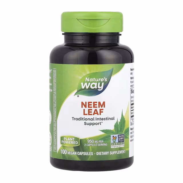 Nature's Way Neem Leaf, 100 веганских капсул
