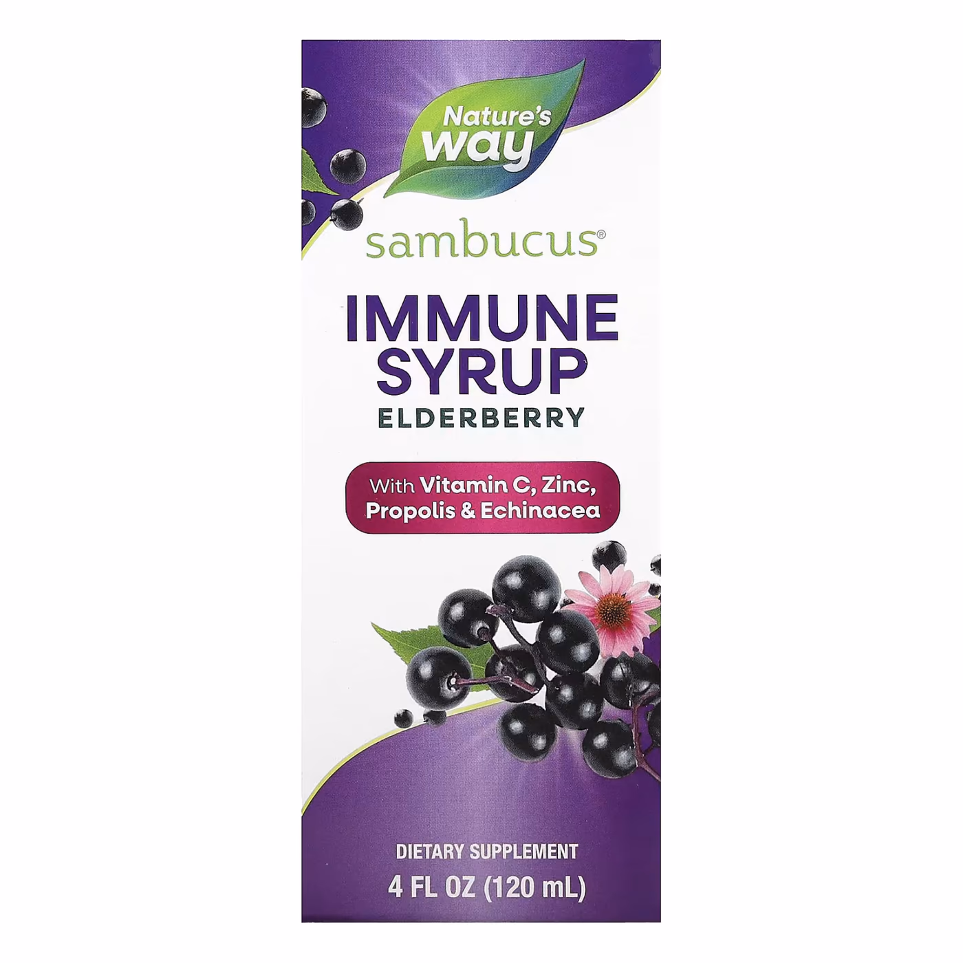 Nature's Way Sambucus Immune Syrup, сироп с бузиной, 120 мл