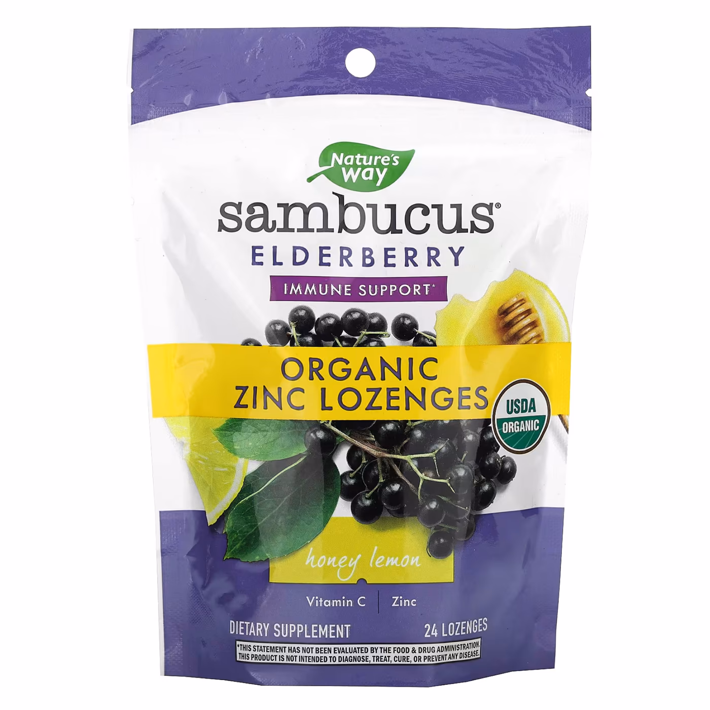 Sambucus Organic Honey Lemon Lozenge - 24ct