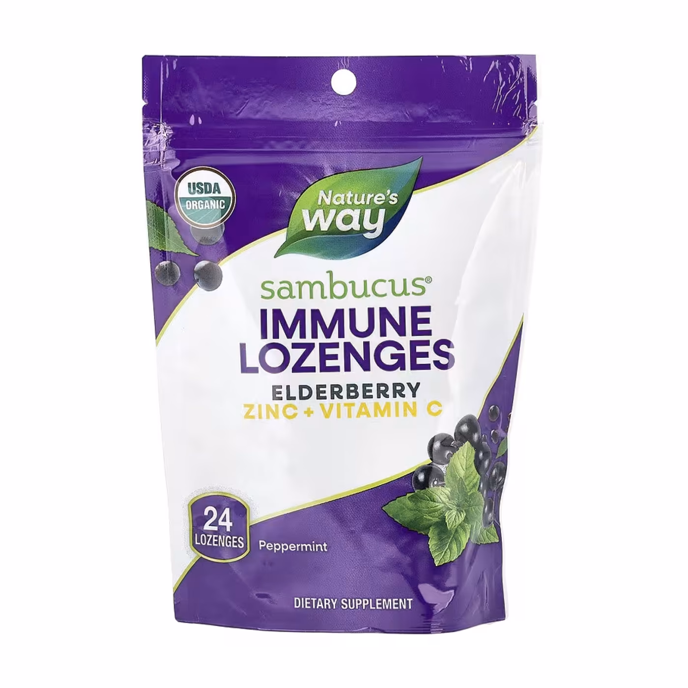Sambucus Organic Lozenges Mint - 24 cnt
