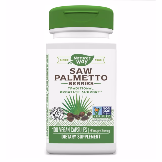 Nature's Way Saw Palmetto Berries, 100 веганских капсул