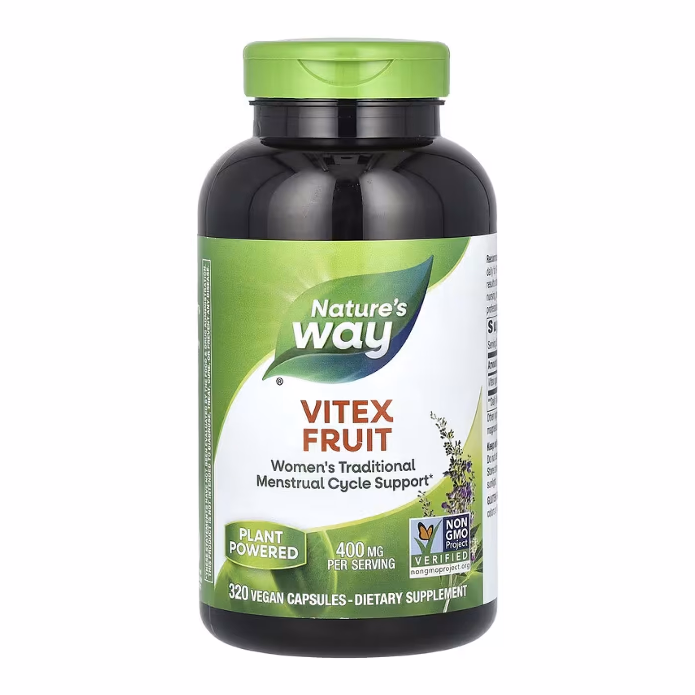 Nature's Way Vitex Fruit, 400 мг, 320 веганских капсул