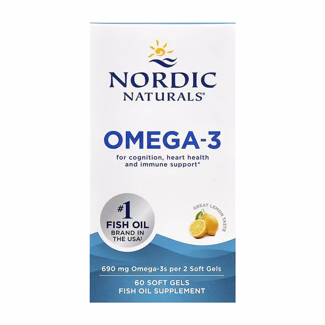 Nordic Naturals Omega-3, 60 мягких капсул