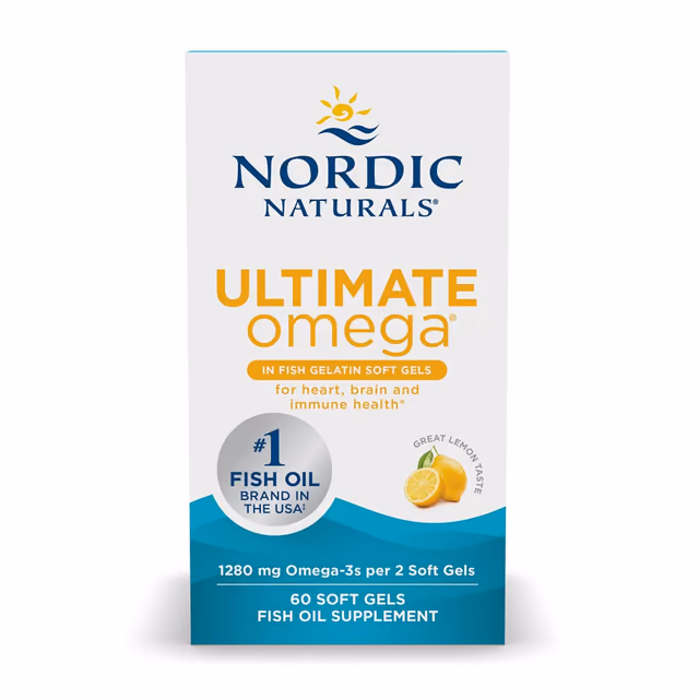 Nordic Naturals Ultimate Omega, рыбные гелевые капсулы с лимонным вкусом, 60 капсул