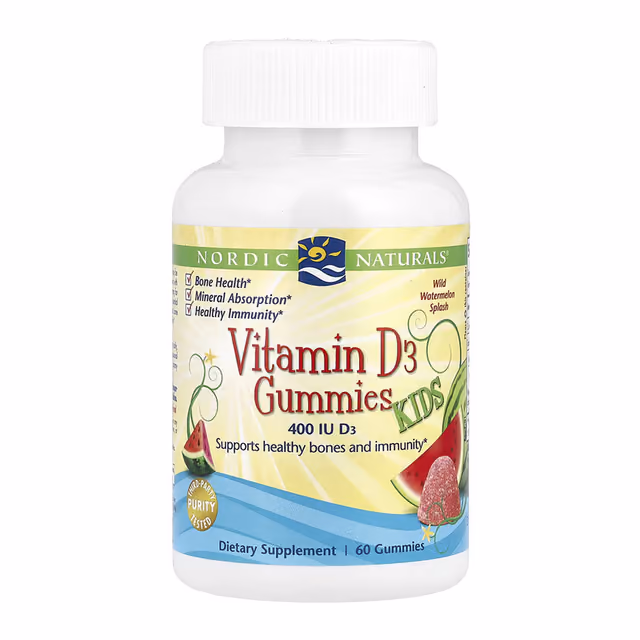 Nordic Naturals Vitamin D3 Gummies Kids, 400 МЕ, 60 жевательных пастилок