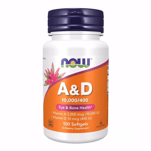NOW Foods A&D 10 000/400, 100 софтгелей