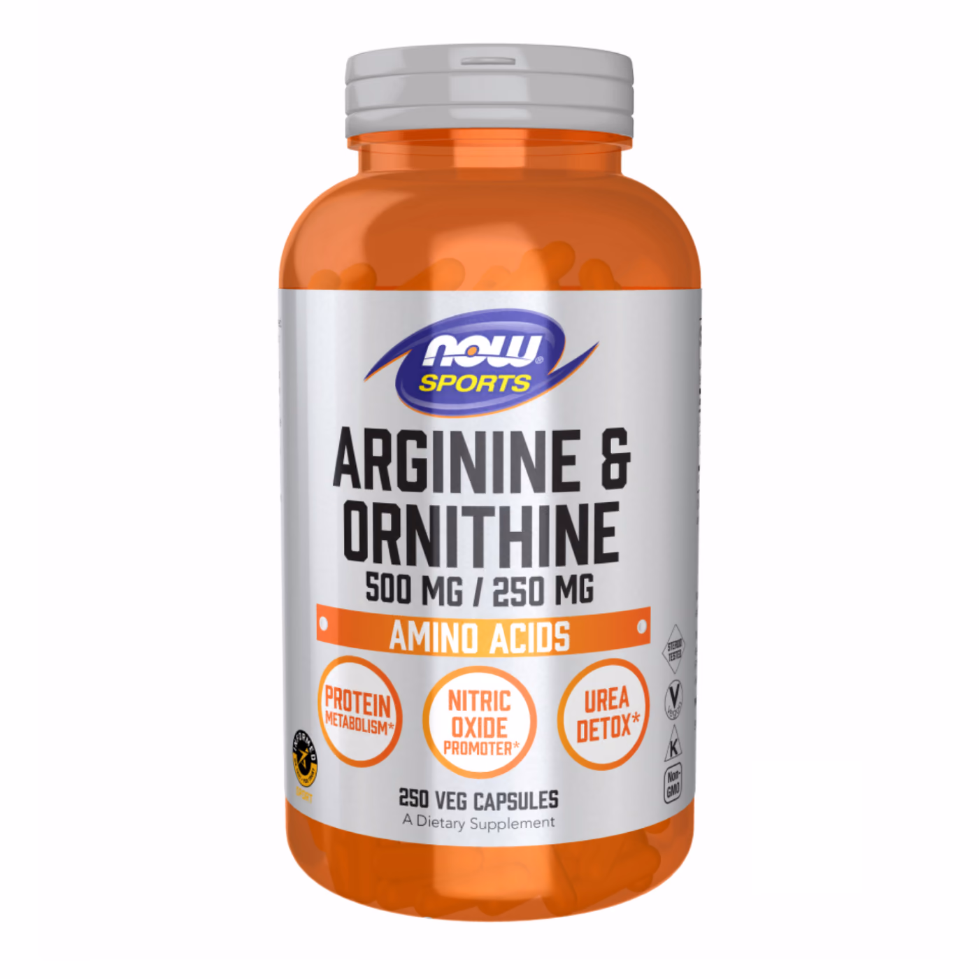 Now Foods Arginine & Ornithine, 250 растительных капсул