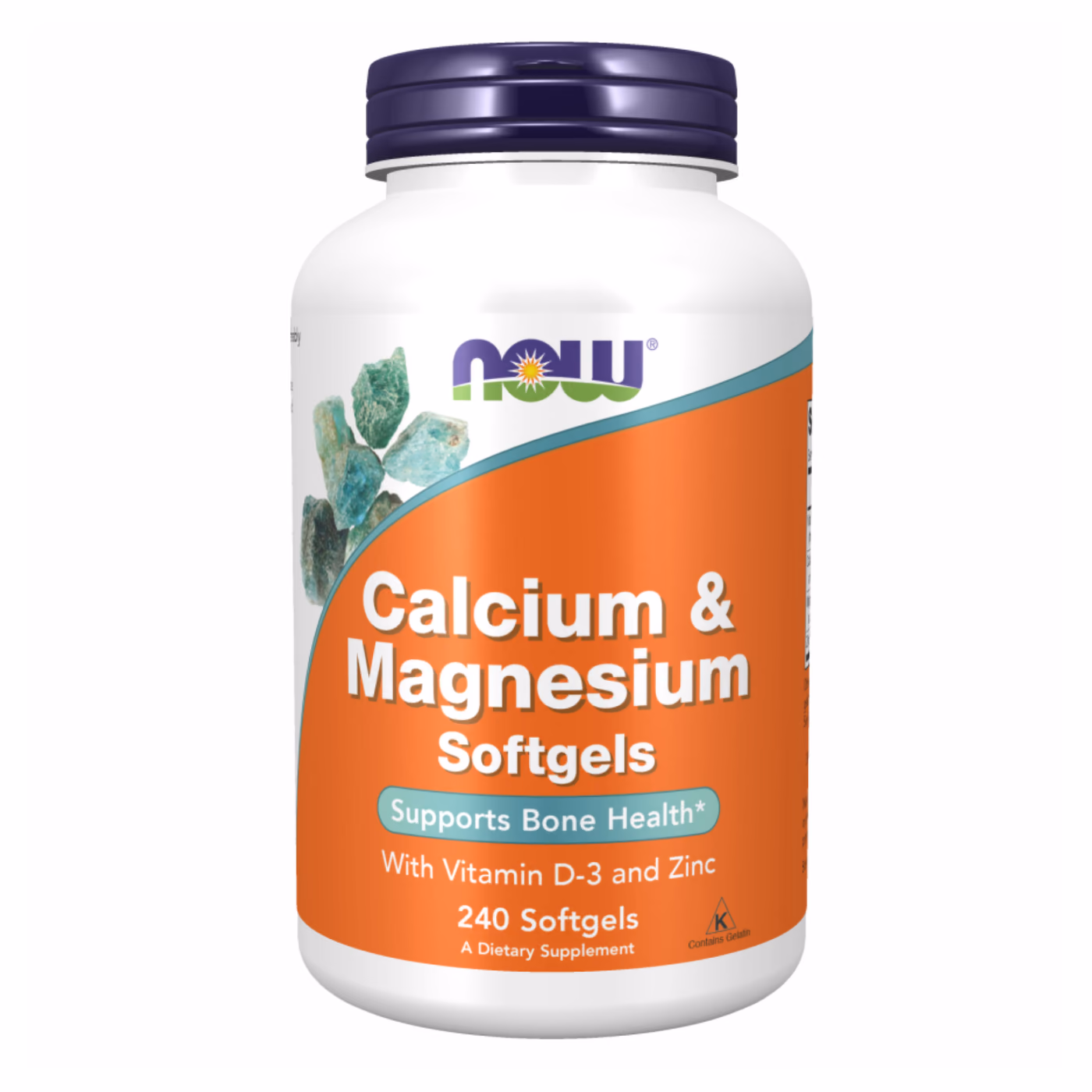 Now Foods Calcium & Magnesium Softgels с витамином D-3 и цинком, 240 мягких капсул