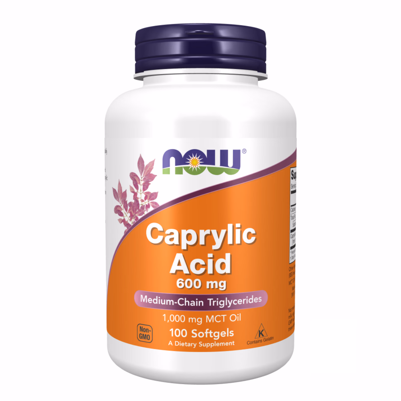 NOW Foods Caprylic Acid 600 mg, 100 софтгелевых капсул