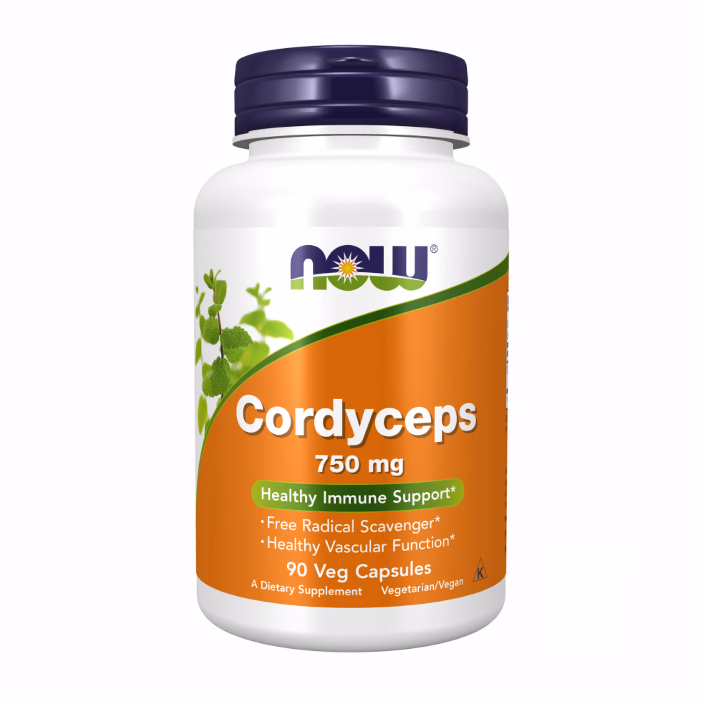 NOW Foods Cordyceps 750 мг, 90 вегетарианских капсул