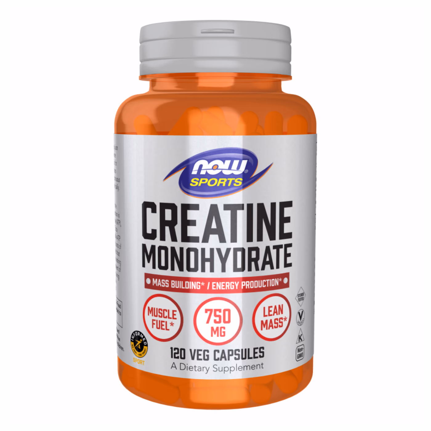 NOW Foods Creatine Monohydrate 750 мг, 120 вегетарианских капсул