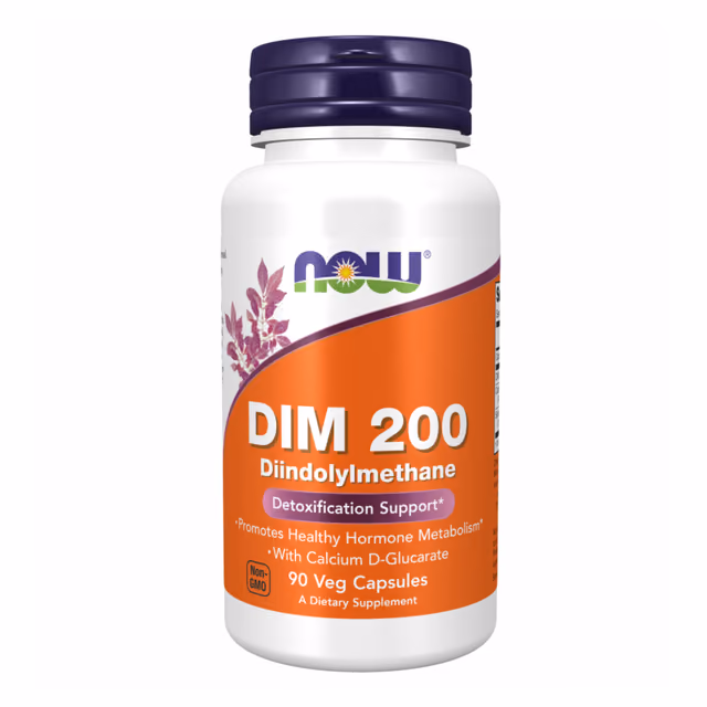 NOW Foods DIM 200 с D-глюкаратом кальция, 90 вегетарианских капсул