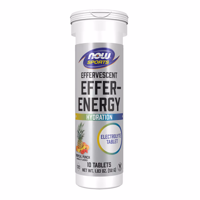 NOW Foods Effer-Energy Hydration Electrolyte Tablet Tropical Punch, 10 шипучих таблеток