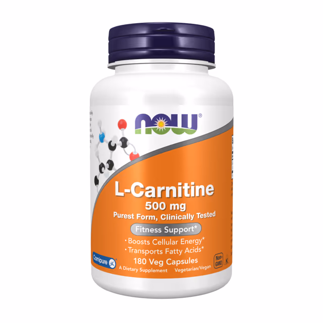 NOW Foods L-Carnitine Carnipure® 500 мг, 180 вегетарианских капсул