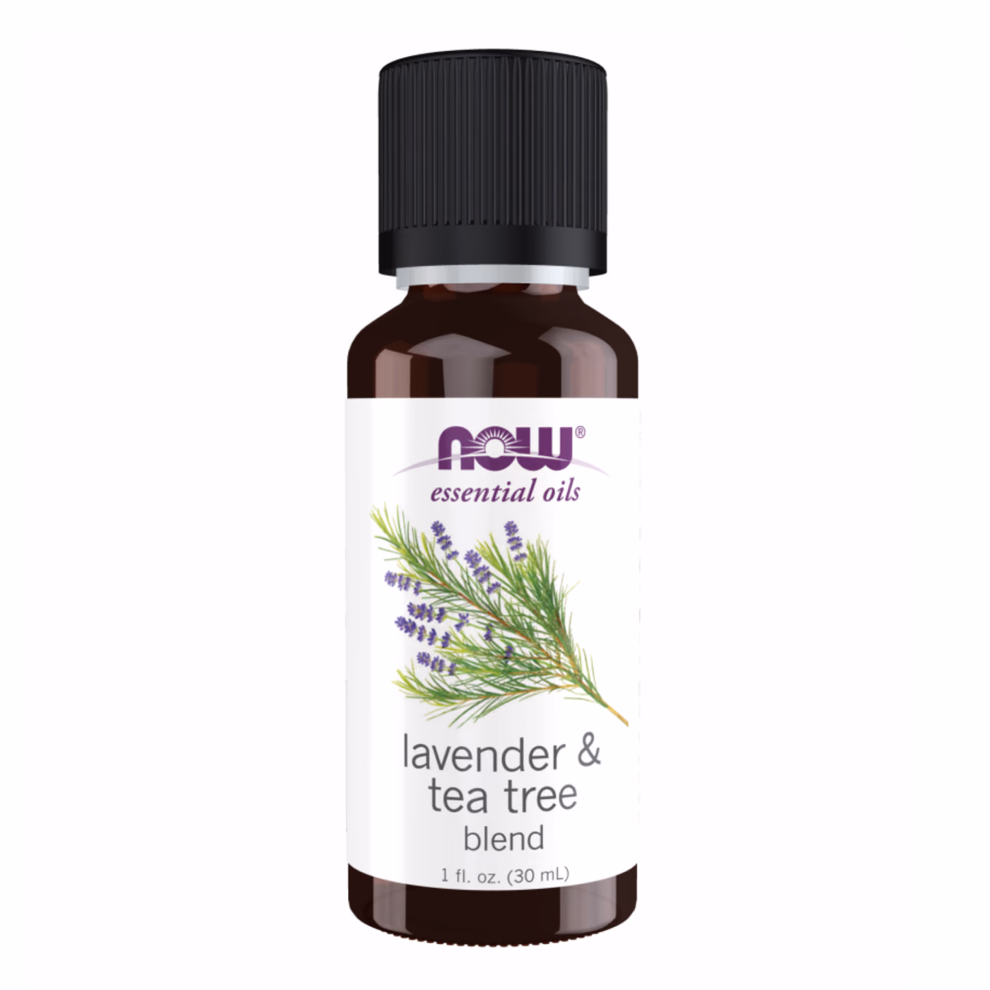 NOW Foods Lavender & Tea Tree Blend, эфирная масляная смесь, 30 мл