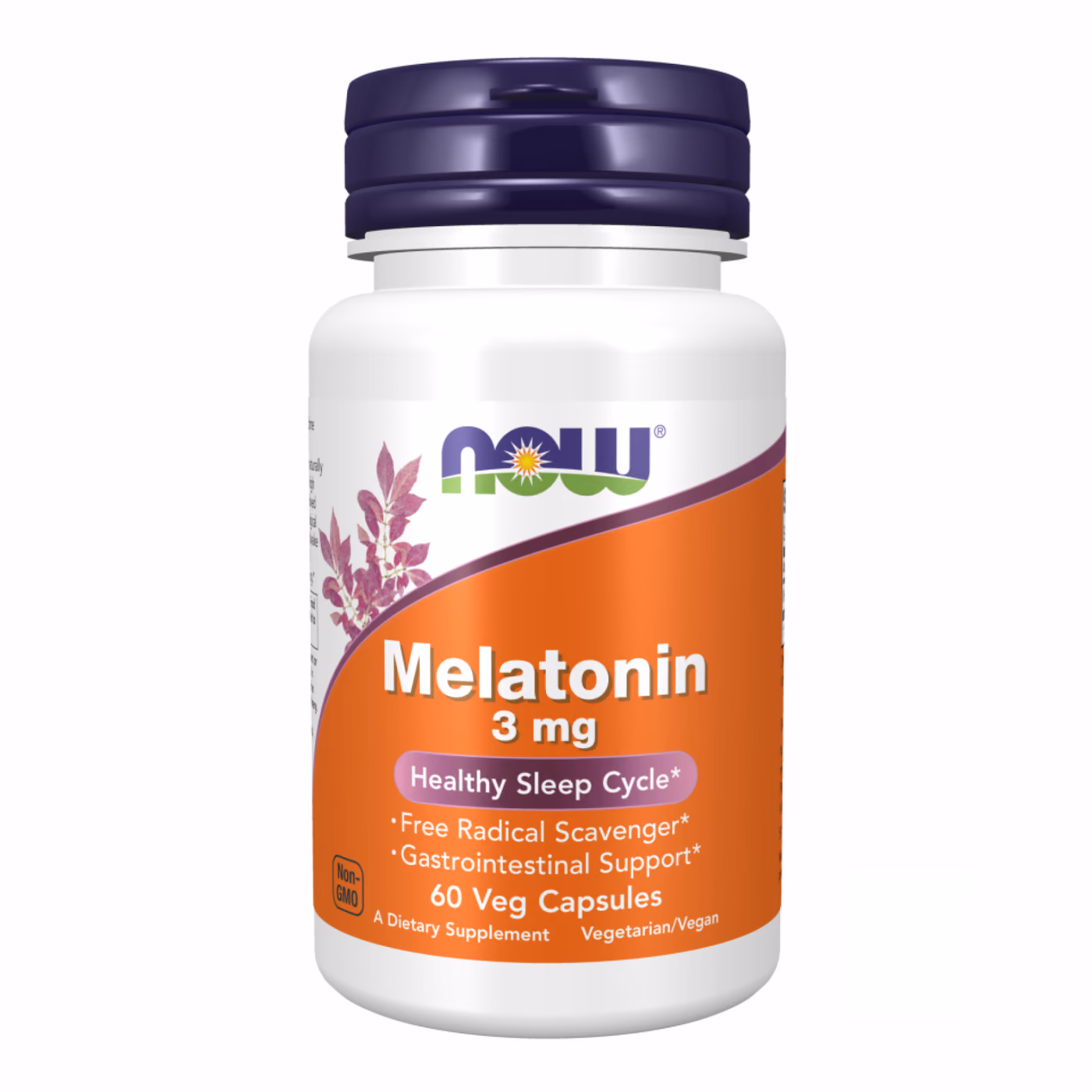 NOW Foods Melatonin 3 мг, 60 вегетарианских капсул