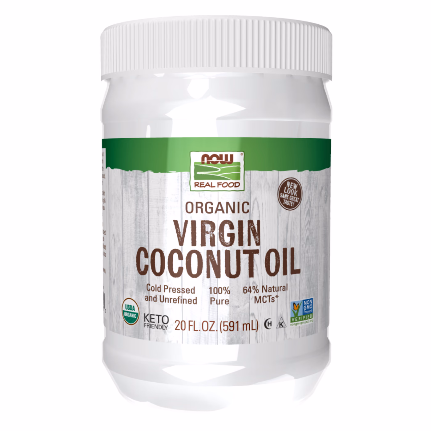 Now Foods Organic Virgin Coconut Oil, 20 fl oz (591 мл)