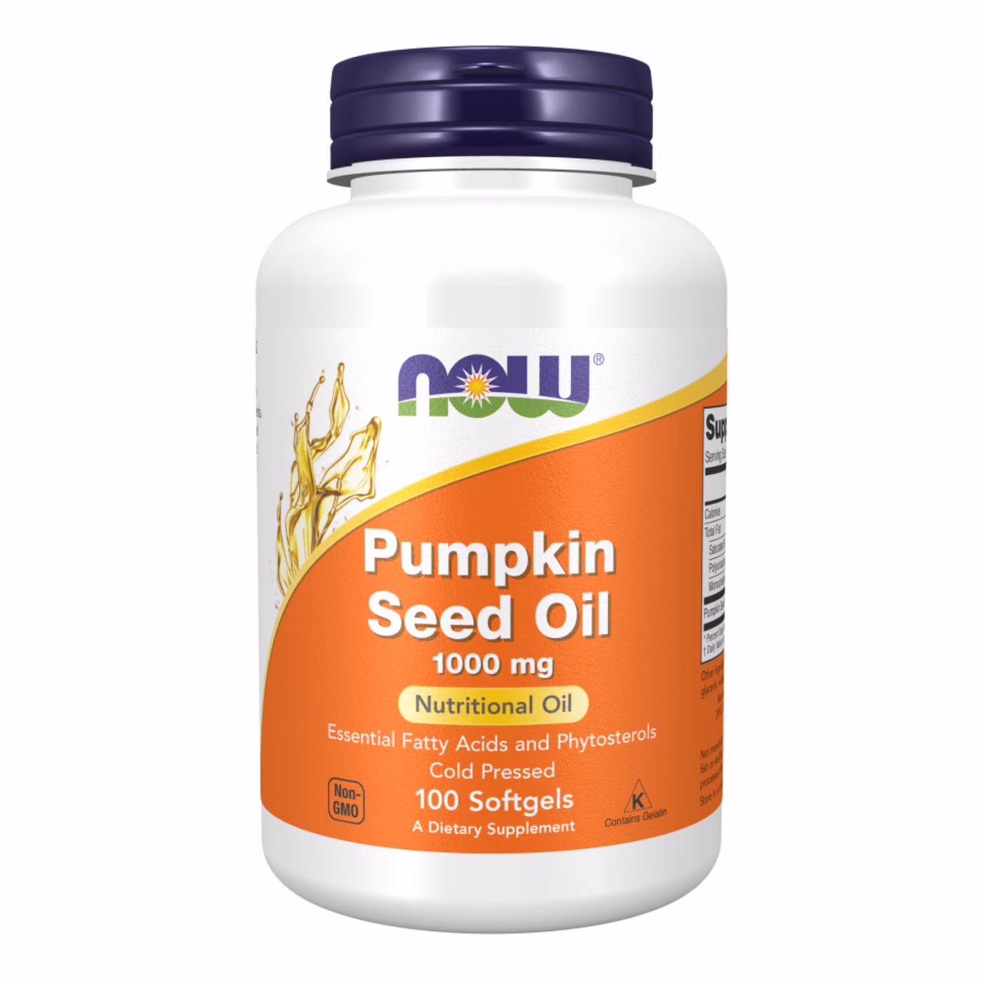 NOW Foods Pumpkin Seed Oil, 1000 мг, 100 мягких капсул