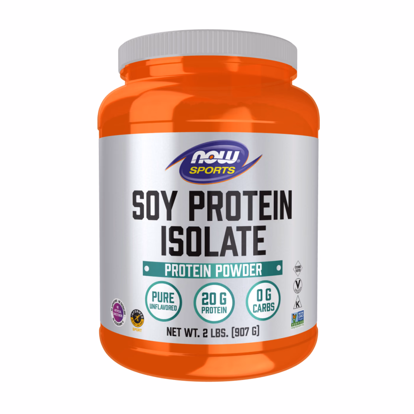 NOW Sports Soy Protein Isolate, чистый соевый изолят без вкуса, 907 г